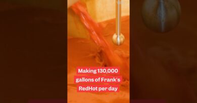 Inside the unique process used to make 130,000 gallons of Frank’s RedHot per day. #hotsauce #spicy