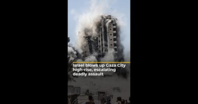 Israel blows up Gaza City high-rise, escalating deadly assault | AJ #shorts