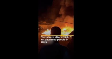 Israeli attacks pound displacement camps in Gaza | AJ #shorts