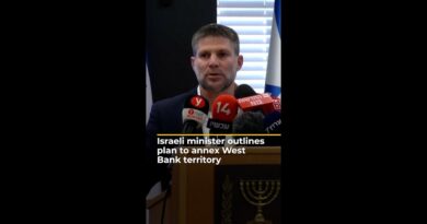 Israeli Finance Minister outlines plan to annex West Bank territory | AJ #shorts