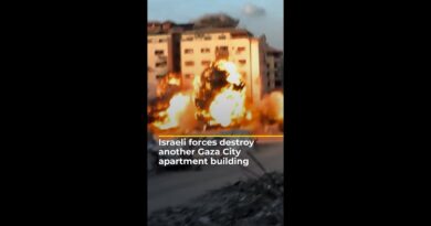 Israeli forces destroy another Gaza City apartment building | AJ #shorts