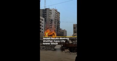 Israeli forces destroy another Gaza City tower block | AJ #shorts
