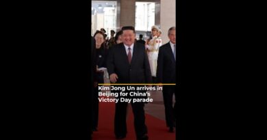 Kim Jong Un arrives in Beijing to attend China’s Victory Day celebrations | AJ #shorts