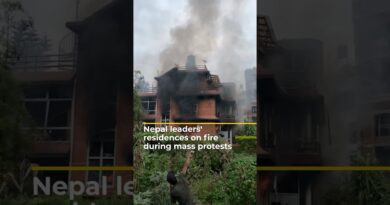 Nepal leaders’ homes vandalised and in flames during mass protests | AJ #shorts