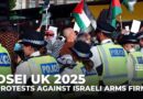Protests erupt at London arms fair over hosting Israeli firms supplying Gaza war