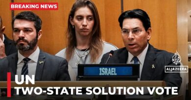 UN backs two-state solution in overwhelming vote