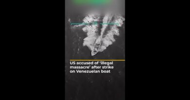 US accused of ‘illegal massacre’ after strike on Venezuelan boat | AJ #shorts
