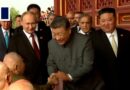 Xi Jinping greets WWII veterans with Putin and Kim