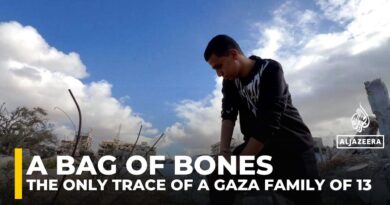 A bag of bones: The only trace of a Gaza family of 13