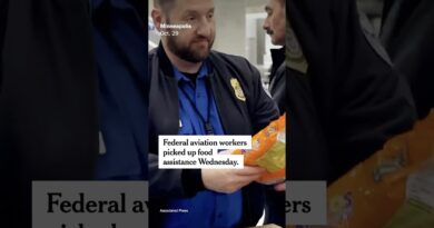 Federal Airport Workers Collect Food Aid