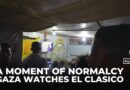 Gaza cafe rebuilt from rubble brings football fans together for La Liga’s El Clasico