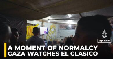 Gaza cafe rebuilt from rubble brings football fans together for La Liga’s El Clasico