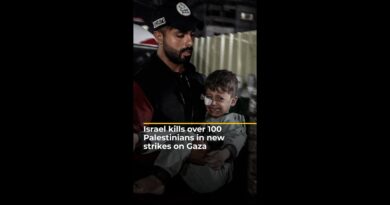 Israel kills over 100 Palestinians in new strikes on Gaza | AJ#shorts