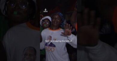 Supporters celebrate Ivory Coast president’s massive election victory | AJ #shorts