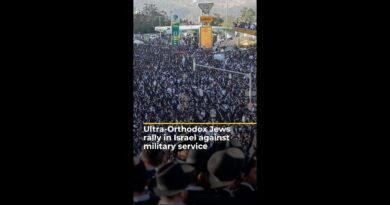 Ultra-Orthodox Jews rally in Israel against military service | AJ #shorts