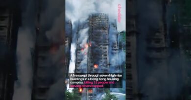 A massive fire broke in Hong Kong, sweeping across seven high-rise apartment buildings.