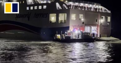 All passengers and crew rescued from a sinking South Korean ferry