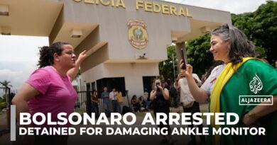 Brazil’s Bolsonaro detained for damaging ankle monitor