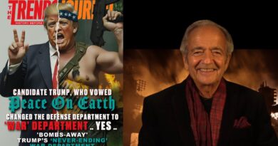 CANDIDATE TRUMP, WHO VOWED PEACE ON EARTH, CHANGED THE DEFENSE DEPARTMENT TO ‘WAR’ DEPARTMENT
