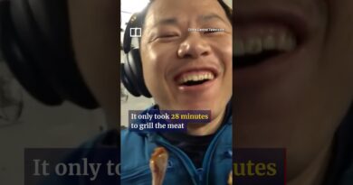 Chinese astronauts barbecue in space
