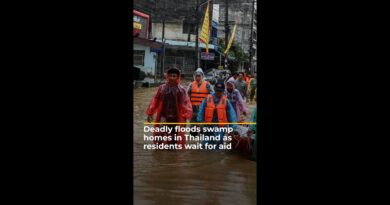 Deadly floods swamp homes in Thailand as residents wait for aid | AJ #shorts
