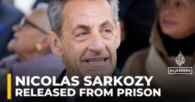 Ex-French President Nicolas Sarkozy released from prison after serving 3 weeks