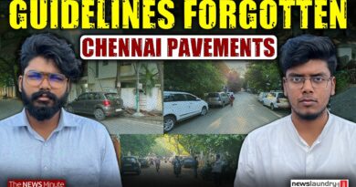 In Chennai’s affluent lanes, pavements are eaten up by cars, ramps and debris