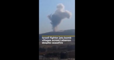 Israeli jets bomb villages across Lebanon despite ceasefire | AJ#shorts