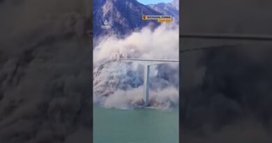 Newly opened bridge collapses in China | AJ #shorts