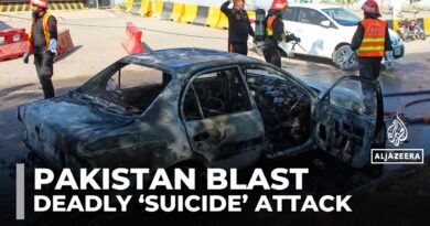 Pakistan blames India after suicide bomber kills 12 outside Islamabad court