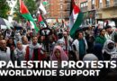 Palestine solidarity: Thousands attend marches around the world in support