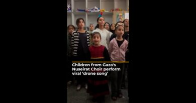 Palestinian children from Gaza’s Nuseirat Choir perform viral ‘drone song’ | AJ#shorts