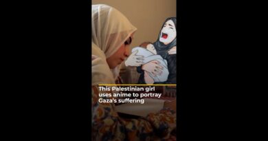 Palestinian girl draws anime cartoons to portray Gaza’s suffering | AJ#shorts