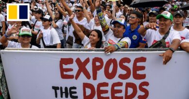 Philippine church group protests against flood-control corruption scandal