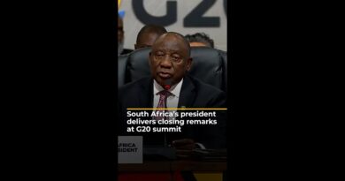 South Africa’s president delivers G20 summit closing remarks | AJ#shorts