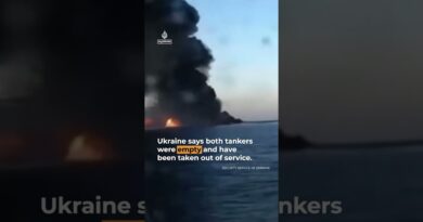 Ukraine hits two oil tankers in Black Sea targeting Russian ‘shadow fleet’ | AJ #shorts