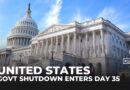 US government shutdown enters 35th day, equalling the longest in American history