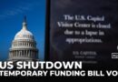 US government shutdown: Senate to vote on temporary funding bill