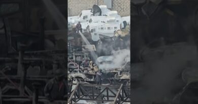 Aftermath of Saudi-led ‍air strike on Yemeni port | AJ #shorts