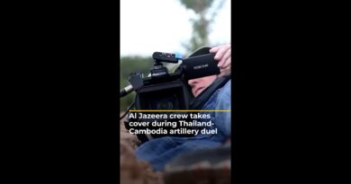 Al Jazeera crew takes cover from Thailand-Cambodia artillery duel | AJ #shorts