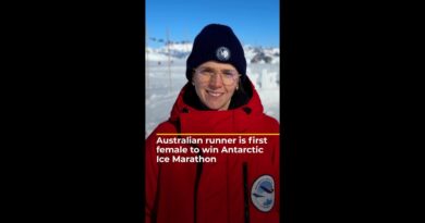 Australian athlete becomes first female winner of Antarctic Ice Marathon | AJ #shorts