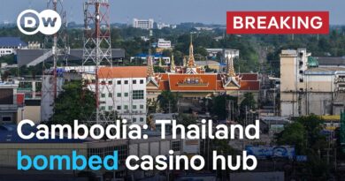 Cambodia says Thai military bombarded Poipet casino hub near the Thailand border | DW News