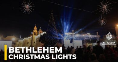 Christmas in Bethlehem: City lights up tree for first time in two years