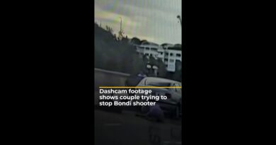 Dashcam footage captures moment couple tries to stop Bondi shooter | #ajshorts