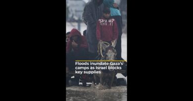 Gaza’s camps brace for floods as Israel blocks key shelter supplies | #ajshorts