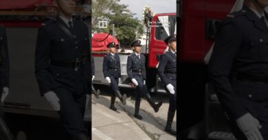Hong Kong firefighters pay tribute to fallen colleague