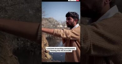 How did the Bandhwari landfill come to illegal expand inside the protected Aravallis?