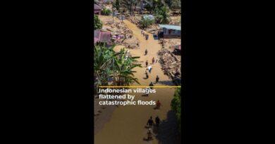 Indonesian villages flattened by catastrophic floods | #ajshorts