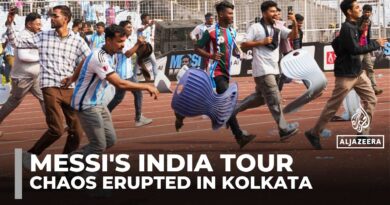 Messi’s tour of India begins with fans throwing bottles, stadium vandalised
