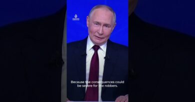 Putin labels EU ‘robbers’ over plan to use frozen Russian assets | AJ #shorts